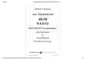 Motorola-Sapphire XIV_Sapphire 14-1972.Motorola.CarRadio.poor preview